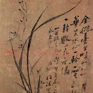 清代 郑燮《兰竹册》国画花鸟写意作品图片鉴赏