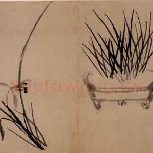 清代 郑燮《兰竹册》国画花鸟写意作品图片鉴赏