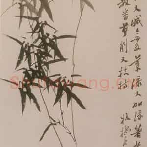 清代 郑燮《墨竹》国画花鸟写意作品图片鉴赏