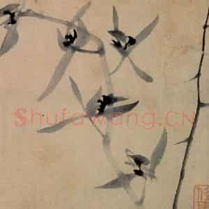 清代 郑燮《兰花册》国画花鸟写意作品图片鉴赏