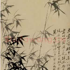 清代 郑燮《墨竹》国画花鸟写意作品图片鉴赏