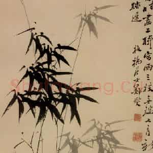 清代 郑燮《七月新篁图》国画花鸟写意作品图片鉴赏