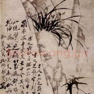 1758年 郑燮《兰竹图》国画花鸟写意作品图片鉴赏