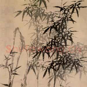 清代 郑燮《竹石图》国画花鸟写意作品图片鉴赏
