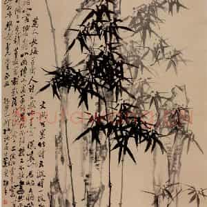 1759年 郑燮《竹石图》国画花鸟写意作品图片鉴赏