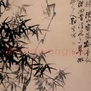 1759年 郑燮《墨竹》国画花鸟写意作品图片鉴赏