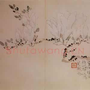 清代 汪士慎《花卉册》国画花鸟写意作品图片鉴赏