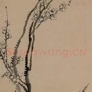 清代 汪士慎《梅花图》国画花鸟写意作品图片鉴赏