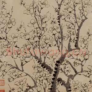 清代 汪士慎《梅花图》国画花鸟写意作品图片鉴赏
