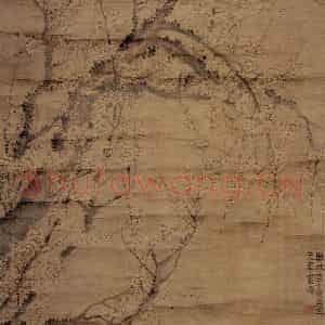 清代 汪士慎《月梅图》国画花鸟写意作品图片鉴赏