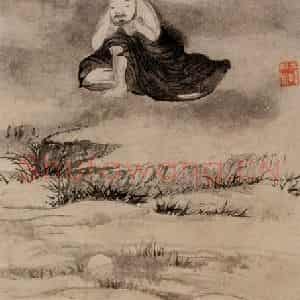清代 汪士慎《古佛像》国画人物写意作品图片鉴赏