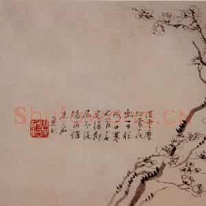 清代 汪士慎《梅花图》国画花鸟写意作品图片鉴赏