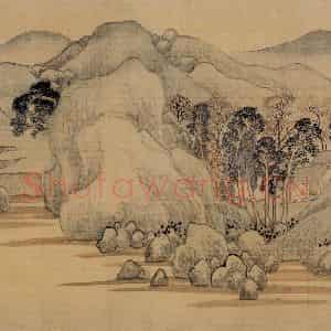 1734年 汪士慎《山水册》国画山水写意作品图片鉴赏