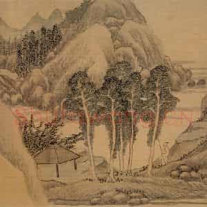1734年 汪士慎《山水册》国画山水写意作品图片鉴赏