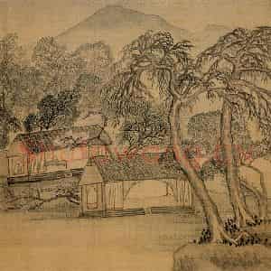 1734年 汪士慎《山水册》国画山水写意作品图片鉴赏
