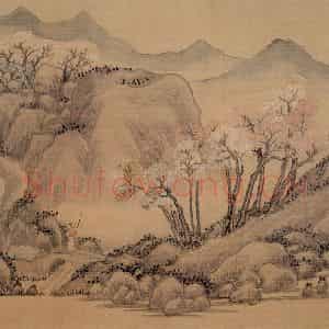 1734年 汪士慎《山水册》国画山水写意作品图片鉴赏