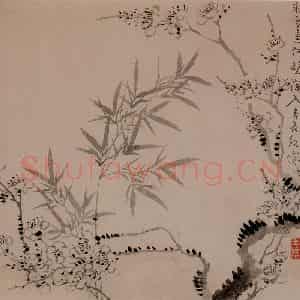 1742年 汪士慎《梅花册》国画花鸟写意作品图片鉴赏
