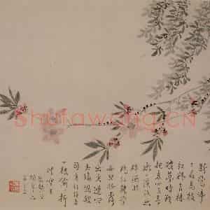 1747年 汪士慎《花卉册》国画花鸟写意作品图片鉴赏