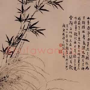 1748年 汪士慎《兰竹图》国画花鸟写意作品图片鉴赏