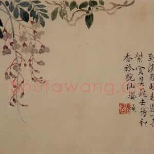 1749年 汪士慎《花卉册》国画花鸟写意作品图片鉴赏