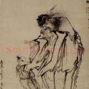 清代 黄慎《钟馗图》国画人物写意作品图片鉴赏