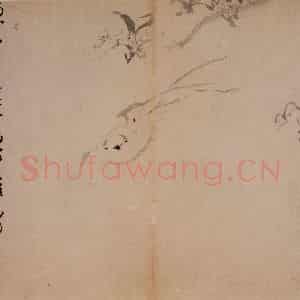 清代 黄慎《梨花春燕图》国画花鸟写意作品图片鉴赏