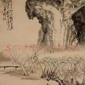 清代 黄慎《归舟图》国画山水写意作品图片鉴赏