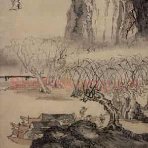 清代 黄慎《归舟图》国画山水写意作品图片鉴赏