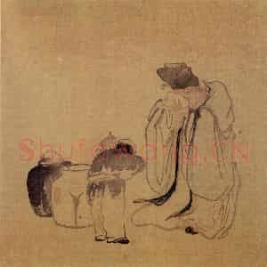 清代 黄慎《人物册》国画人物写意作品图片鉴赏