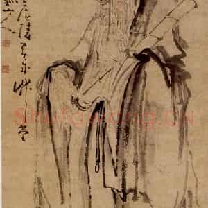 清代 黄慎《人物图》国画人物写意作品图片鉴赏