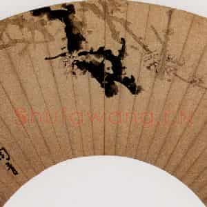 清代 黄慎《墨梅图》国画花鸟写意作品图片鉴赏