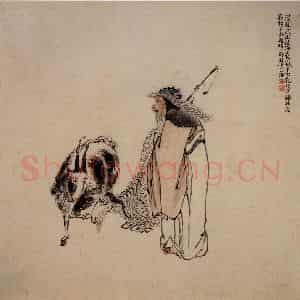 清代 黄慎《人物山水花卉图册》国画综合写意作品图片鉴赏