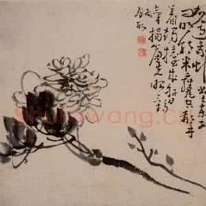 清代 黄慎《人物山水花卉图册》国画花鸟写意作品图片鉴赏