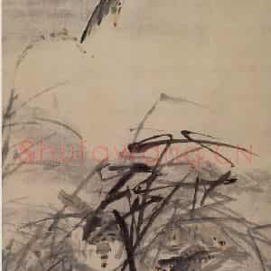 清代 黄慎《芦雁图》国画花鸟写意作品图片鉴赏