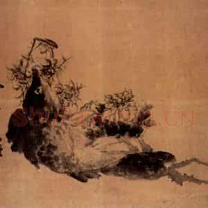 清代 黄慎《富贵有余图》国画花鸟写意作品图片鉴赏