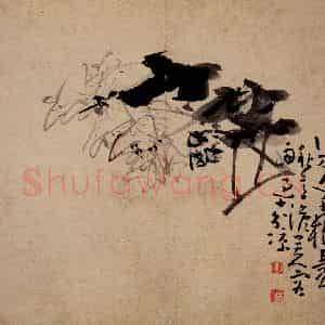 清代 黄慎《诗画册》国画花鸟写意作品图片鉴赏
