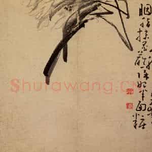 清代 黄慎《诗画册》国画花鸟写意作品图片鉴赏