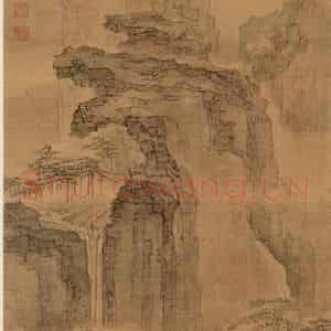 清代 黄慎《云壑松泉图》国画山水写意作品图片鉴赏
