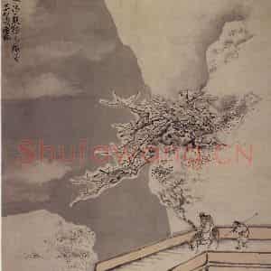 清代 黄慎《踏雪寻梅图》国画山水写意作品图片鉴赏