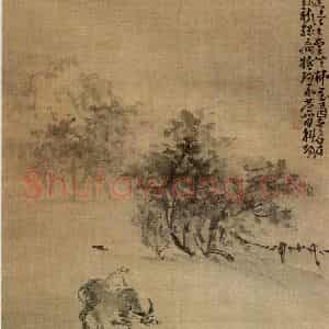 清代 黄慎《山水人物册》国画山水写意作品图片鉴赏