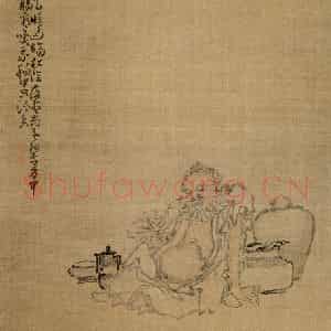 清代 黄慎《山水人物册》国画人物写意作品图片鉴赏