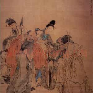 清代 黄慎《八仙图》国画人物写意作品图片鉴赏