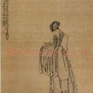 清代 黄慎《山水人物册》国画人物写意作品图片鉴赏