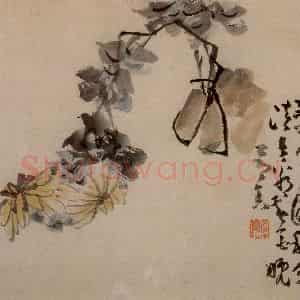 清代 黄慎《杂画册》国画花鸟写意作品图片鉴赏