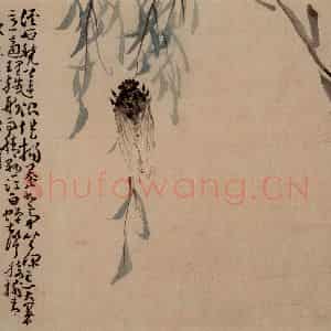 清代 黄慎《杂画册》国画花鸟写意作品图片鉴赏
