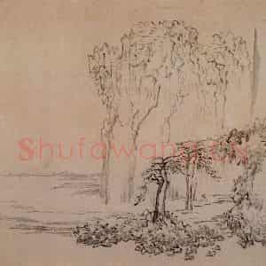 清代 黄慎《杂画册》国画山水写意作品图片鉴赏