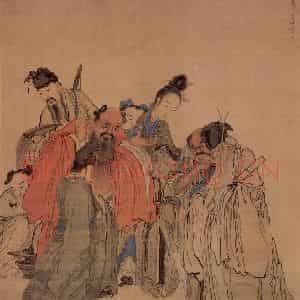 清代 黄慎《八仙图》国画人物写意作品图片鉴赏