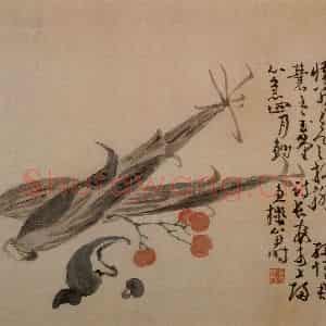清代 黄慎《杂画册》国画花鸟写意作品图片鉴赏