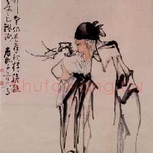 清代 黄慎《人物》国画人物写意作品图片鉴赏