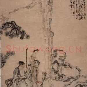 清代 黄慎《人物》国画综合写意作品图片鉴赏